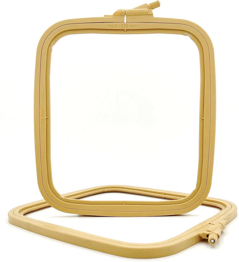 Nurge Beige Medium (No:3) Plastic Square Embroidery Hoop, Cross Stitch Hoops, Punch Needle Hoop , DIY Craft Sewing,ABS Plastic Embroidery Hoops...