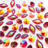 80 Big Flower AB Mixed Size Sew On Rhinestones Flatback Beads Stones Sewing for Clothing Wedding Dress Decorations 2 Holes (Red)...