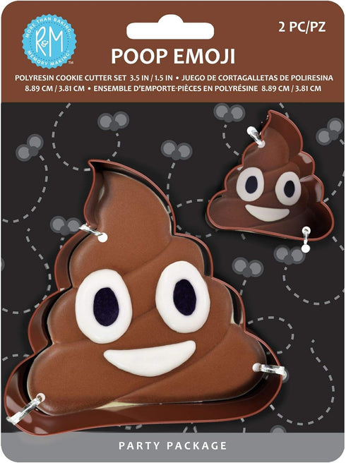R&M Poop Cookie Cutter, 2 Piece Gift Set. 3.5" Standard and 2' Mini...