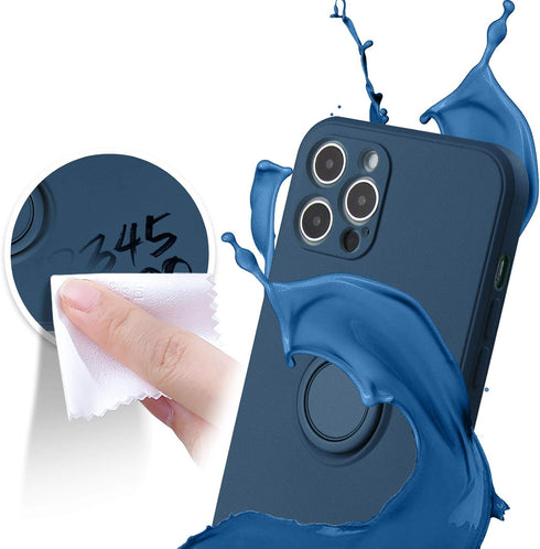 ABITKU Stand Case Compatible with iPhone 12 Pro, 360°Ring Holder (Support Magnetic Kickstand Car Mount) Microfiber Cloth Shockproof Protective for...