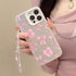 Aesthetic Bow Phone Case for Women Girls Cute Pink Ribbon Bow Phone Case for iPhone 13...