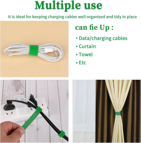 2 Rolls Plant Ties, 0.57inch x 32.8 ft Plant Ties, Reusable Adjustable Nylon Plant Tape Strap, Garden Wire Ties for Outdoor Indoor Climbing Plants...
