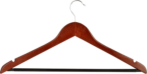 Honey-Can-Do No Slip Wooden Coat Hangers, Cherry Wood, 24-Pack...