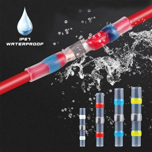 120pcs Seal Wire Connectors, Heat Shrink Self Solder Connectors, Waterproof Butt Splice Wire Terminals Best for Repair and Electrical Maintenance,...