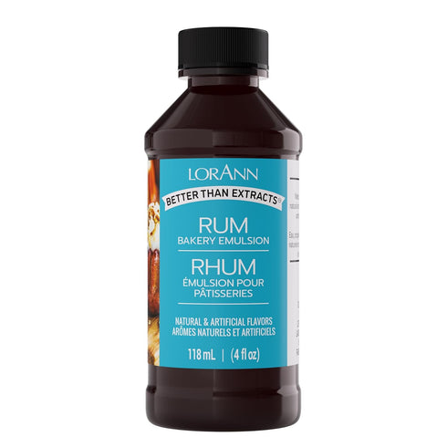 LorAnn Oils Rum Bakery Emulsion: Realistic Flavor, Ideal for Enhancing Boozy Notes in Baked Goods, Gluten-Free, Keto-Friendly, Extract Alternative...