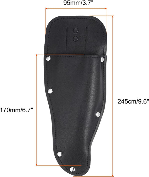 PATIKIL Leather Garden Pruner Sheath, Bypass Pruners Pouch Protective Case Belt Hanging Scabbard Cover for Gardening Pruning Shears, Black...