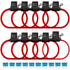 MuHize Inline Fuse Holder 12V - Upgraded 16 Gauge Automotive ATC/ATO Standard Fuse Holders with 15 AMP Standard Blade Fuses(10 Pack)...