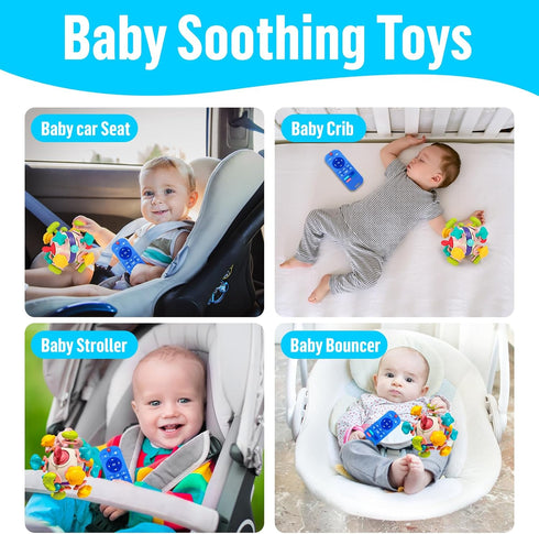 2PCS Teething Toy for Babies 0-6-12 Month Infant Teether Relief Toy for Baby 3-6-12-18 Month Montessori Development TV Remotes Sensory Toy for New...