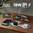 Hicober 3 in 1 Wireless Charging Station for iPhone 15, Magnetic Foldable Travel Charger Station Stand 18W for iPhone 15 14 13 12 Pro/Max/Plus/App...