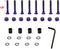 Skateboard Purple Hardware Kit - Mounting Screws & Nuts Set for Longboard Skateboard & Cruiser - Ultra Strong alloy...