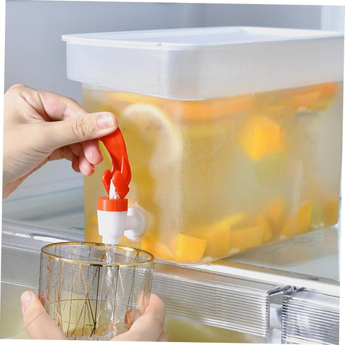 1pc Cold Water Bottle Fridge Lemonade Bucket 3.5L Drink Dispenser for Fridge Beverage Dispenser for Fridge Lemon Pitcher Holder Refrigerator Kettl...