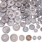PH PandaHall 100pcs Natural Shell Buttons, 4-Hole Sewing Buttons 10/15/20mm Round Shell Buttons Grey Craft Seashell Buttons for Cloth Coats Suits ...