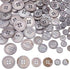 PH PandaHall 100pcs Natural Shell Buttons, 4-Hole Sewing Buttons 10/15/20mm Round Shell Buttons Grey Craft Seashell Buttons for Cloth Coats Suits ...