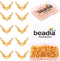 Beadia 18K Gold Plated End Caps Non Tarnish 4x8mm 200pcs for Jewelry Making Findings...