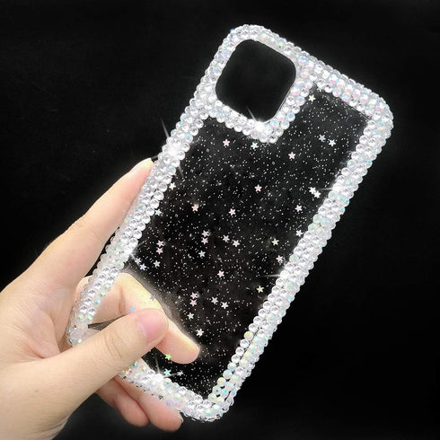 Bonitec Jesiya for iPhone 11 Pro Case 3D Glitter Sparkle Bling Case Luxury Shiny Crystal Rhinestone Diamond Bumper Clear Protective Case Cover Cle...