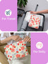 Makeup Bag - Travel Make Up Bag Pink Flower - Floral Cosmetic Bag for Women - Portable Makeup Organizer Bag for Business Trip...
