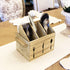 Ikee Design Wooden Flateware Utensil Caddy with Handles, Silverware Caddy, Fork and Spoon Holder ,Silverware Holder,Outdoor Utensil Holder, Silver...