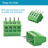52PCS 2.54mm 0.1" Pitch PCB Mount Screw Terminal Block Connector, Minidodoca 2P 3P 4P 5P Terminals 150V 6A for 26-18AWG Cable?Equipped with Specia...