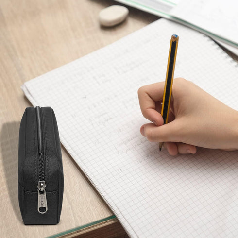 Della Gao Small Pencil Case Large Capacity Pencil Pouch Marker Pen Bag Coin Pouch Office Stationery Organizer (Balck)...