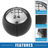 5 Speed Manual Transmission Shift Knob Gear Shifter for Peugeot 307 308 3008 407 5008 807 Plastic Black Silver Tone...