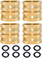 3/4" Brass Garden Hose Connector, Water Hose Fitting Adapter with Double Female Dual Swivel for Male Hose to Male Hose,Double Female Connectors wi...