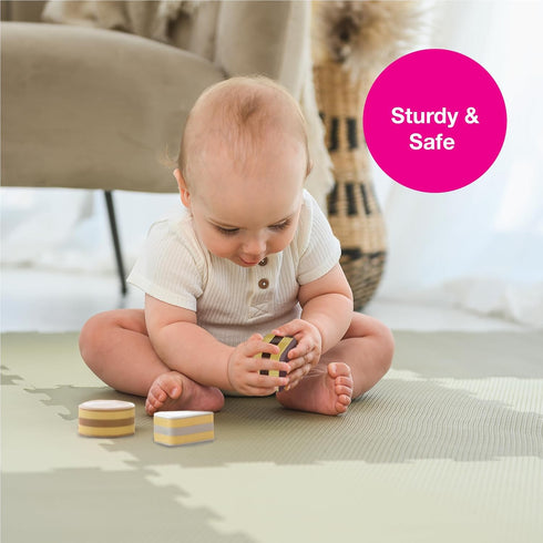 Edushape My First Shakers Boho Chic Basic Shapes - Baby Maracas with Soothing Sound - Musical Egg Shakers for Babies - Grasping and Teething Rattl...