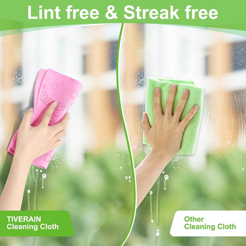 4 Pack Damp Clean Duster Towel Thick Magic Cleaning Streakless Cloths Powerful PVA Sponge Cleaning Rag Reusable Kitchen Scrub Clean Towels for Win...