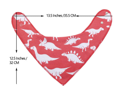 Maiwa 10-Pack Dinosaur Bandana Bibs for Baby Boys for Drooling Feeding and Teething...