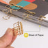 18 Pcs Gold Wire Binder Clips and 20 Pcs Cute Paper Clips Set Assorted Sizes, 2 Big 6 Medium 10 Small Smooth Steel Hollow Office Clamp Clips...