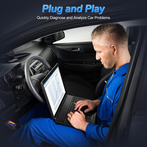 OBD2 Bluetooth Scanner for iPhone iOS Android Windows Car Code Reader Enhanced Auto Diagnostic Scan Tool Odb2 OBDII Adapter Check Engine Light Liv...