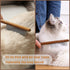 Dog Cat Comb with Solid Wood Handle Stainless Steel Teeth, Professional Pet Grooming Supplies Accessories Perfect for Honghair Hairy Pets...