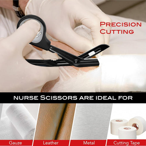 Trauma Shears for Doctors, Nurses, Paramedics, EMTs – 7.5” Rubberized Bandage Scissors for Easy Grip - Trauma Shears for Nurses and First Aid Box ...