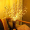 DK177 2 Pack Led Branch Light Battery Operated Lighted Branch Vase Filler Willow Tree Artificial Little Twig Power Brown 30 Inch 20 LED for Home R...