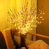 DK177 2 Pack Led Branch Light Battery Operated Lighted Branch Vase Filler Willow Tree Artificial Little Twig Power Brown 30 Inch 20 LED for Home R...