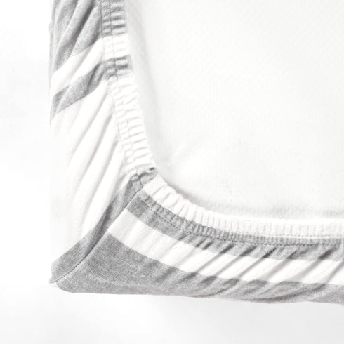 Lush Decor Baby Farmhouse Stripe Soft & Plush Changing Pad Cover, 16" W x 32" L + 5" Pocket, Gray - Striped Nursery Decor - Gender Neutral Baby Sh...