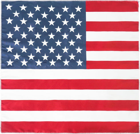 Luwint American Flag Bandana USA Patriotic Headband, Square USA Flag Scarf - Hair Wrapping Neck Head Face Scarves for Men Women, 21”x21”...