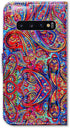 Case for Galaxy S10, Bright Paisley Pattern Flip Folio Leather Case Wallet Cover with ID Card Credit Card Slot Kickstand for Samsung Galaxy S10...