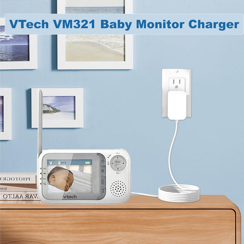 6V Baby Monitor Power Cord for Vtech VM321 VM321-2 Parent & Baby Units Video Baby Camera Monitor Charger Cord Replacement AC Power Supply...