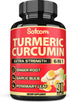 6in1 Turmeric Curcumin Supplement - 3 Month Supply - 95% Curcuminoids with Ginger Root, Garlic Bulb, Rosemary & Black Pepper - 90 Capsules...
