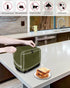 Toaster Dust Cover with Pockets, Solid Color Dark Olive Green Soft Washable 4 Slice Toaster Cover, Dust-proof Cover for Small Appliance Cover and ...