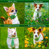 32pcs St. Patrick's Day Dog Collar Bows Ties, Bulk Clover Lucky Pattern Dog Grooming Bowties and Neckties, Adjustable Holiday Green Basic Dog Coll...