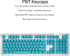 PBT Keycaps, 108 Keys P9 Mechanical Keyboard Key Caps Backlit Key Caps Character Translucent Key Caps DIY Keycaps,for 61/64/87/104/108 Key Mechani...