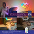 RGBW Lights, Gaming Lights, Party Lights with APP, Remote Control, Time LED Wall Lights with Music Sync, Dimmable Brightness Night Light, DIY Desk...