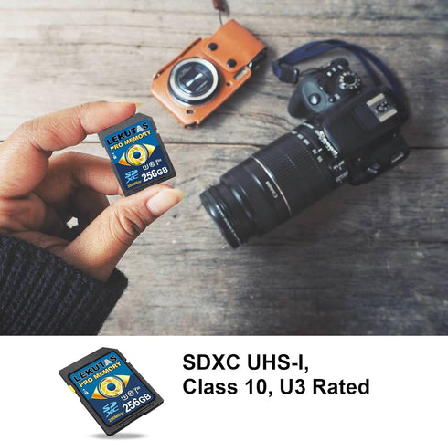 256GB SDXC UHS-I Memory Card - Up to 200MB/s, C10, U3, V30, 4K UHD, Full-HD & 4K Video SD Card for Canon Nikon Sony Pentax Kodak Olympus Panasonic...