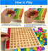 Wooden Toys Hundred Board Montessori Math 10x10 Times Table Tray with Answers Multiplication Board Educational Game for Kids (Multiplication Board...