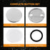 BEAMNOVA 100 Sets of Metal Button Supplies Blanks 32mm / 1.26 in (Approx. 1-1/4 inch) for Button Pin Maker Machine, Matte-Back Metallic Round DIY ...