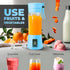 Portable Blender - Compact and USB Rechargeable Personal Travel Blenders for Smoothies, Shakes and Ice - Mini Fruit Juice Mixing Shaker Bottle - 3...
