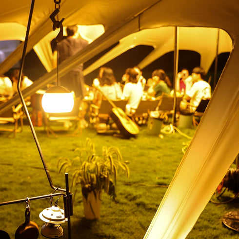 Camping Lantern, 4 Light Modes LED Camping Lantern with Hanging Hook Silicone Rechargeable Camping Light Battery Operated Waterproof Tent Light fo...