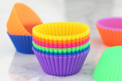New Star Foodservice 44270 Reusable Silicone Baking Cups and Cupcake Liners, Set of 24...
