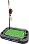 Cat Feather Toy NFL DALLAS COWBOYS FOOTBALL FIELD CAT SCRATCHER TOY with CATNIP Filled Plush FOOTBALL Toy & Feather Cat Toy hanging, with Jingle B...